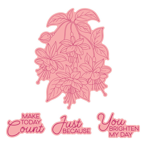 Spellbinders Press + Foil Plate & Die Set-Magical Fuchsia - 5A003QYV-1HMHV