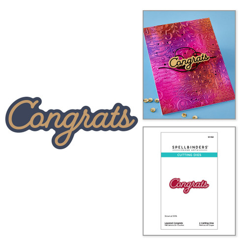Spellbinders Etched Dies-Layered Congrats - 5A003QY3-1HMHW