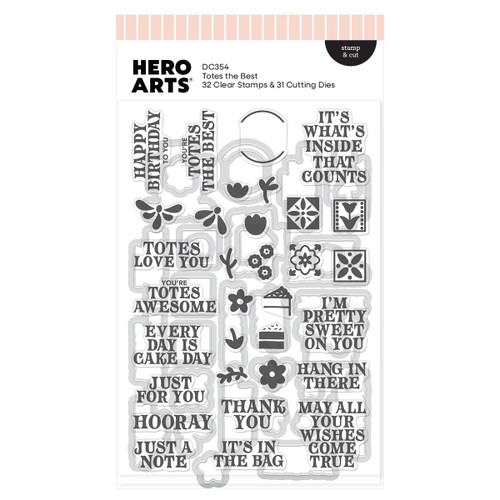 Hero Arts Stamp & Cut-Totes the Best - 5A003QZF-1HMJ6 - 085700951852