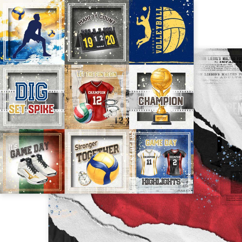 Memory Place Collection Pack 12"X12"-Volleyball - 5A003QXQ-1HMGD