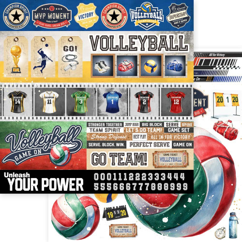 Memory Place Collection Pack 12"X12"-Volleyball - 5A003QXQ-1HMGD