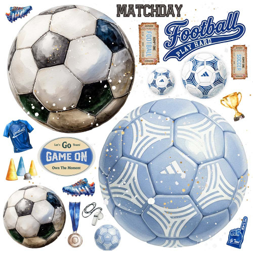 Memory Place Matchday Football/Soccer Cardstock 12"X12"-Score! - 5A003QXP-1HMGG