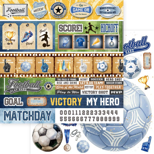 Memory Place Collection Pack 12"X12"-Matchday Football/Soccer - 5A003QXV-1HMGH