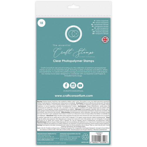 Craft Consortium Photopolymer A6 Stamp Set-Postage - 5A003QY0-1HMGP