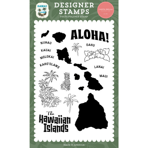 Carta Bella Stamp Set-Hawaii - 5A003QVS-1HMCD - 810208649310