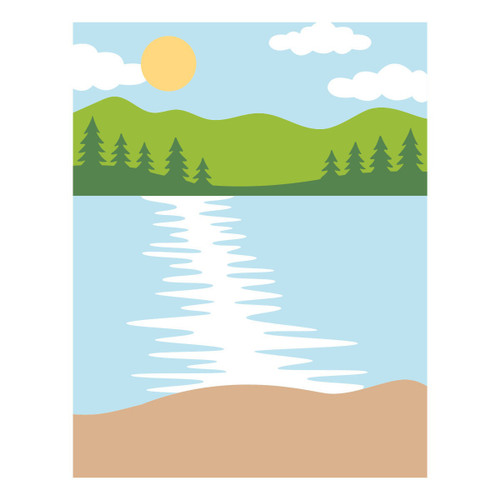 Spellbinders Layered Stencil-Lakeside Memories - 5A003QYT-1HMHN Spellbinders Layered Stencil-Lakeside Memories - 5A003QYT-1HMHN