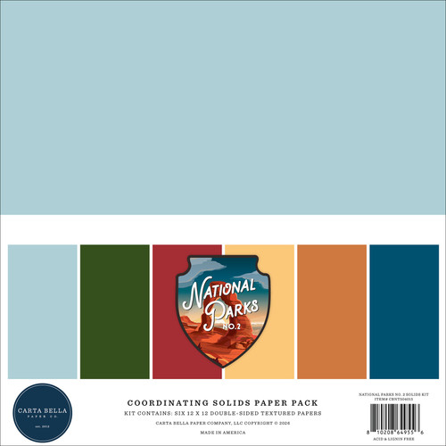Carta Bella Solids Kit 12"X12"-National Parks No. 2 - 5A003QTM-1HM8S - 810208649556