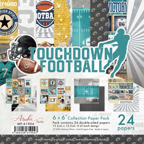 Memory Place Collection Pack 6"X6"-Touchdown Football - 5A003QXK-1HMFN - 4582248619047