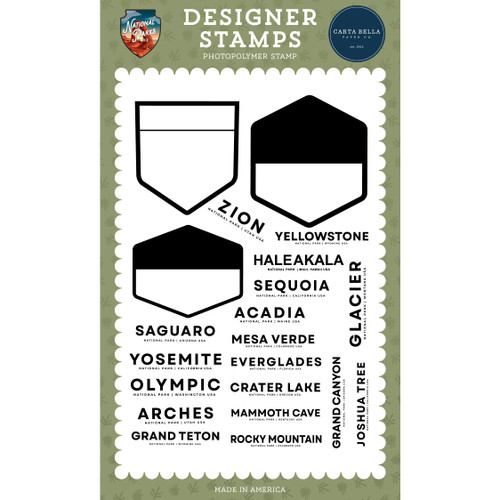 Carta Bella Stamp Set-Park Badge - 5A003QTL-1HM8R - 810220750858