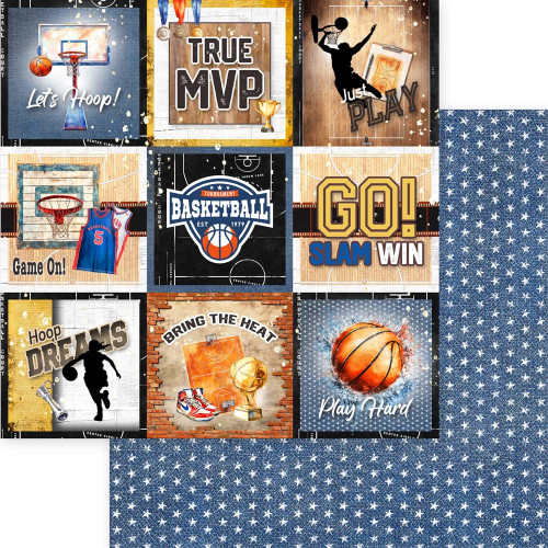 Memory Place Basketball Cardstock 12"X12"-Just Play - 5A003QXG-1HMFP - 4582248619078