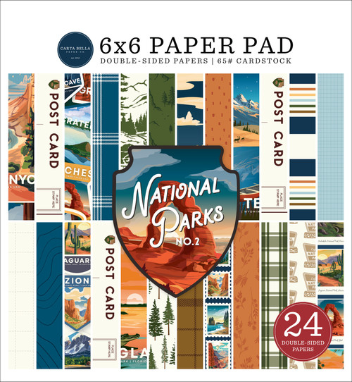 Carta Bella Double-Sided Paper Pad 6"X6"-National Parks No. 2 - 5A003QTC-1HM8V - 810208649563