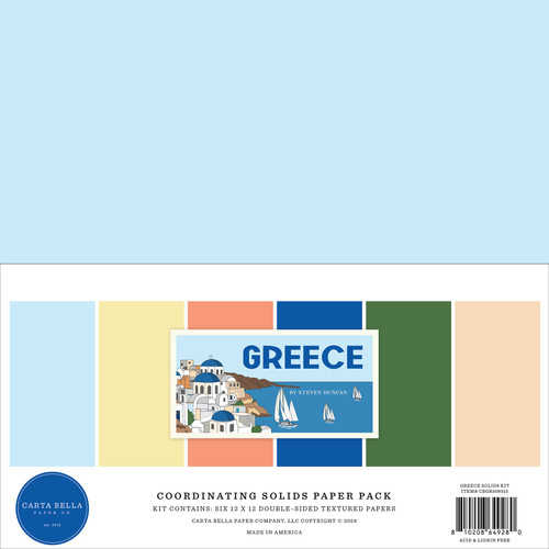 Carta Bella Collection Kit 12"X12"-Greece - 5A003QVV-1HMC4 - 810208649280