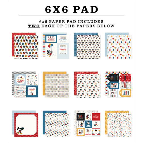 Echo Park Double-Sided Paper Pad 6"X6"-Mouse and Me Birthday - 5A003QV1-1HM91