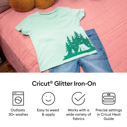 Cricut Glitter Iron-On-Kelly - 5A003M3V-1HHCN