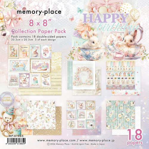 Memory Place Collection Pack 8"X8"-Happy Birthday - 5A003QX0-1HMFD - 4582248618859
