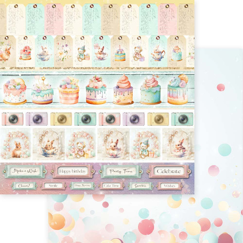 Memory Place Happy Birthday Cardstock 12"X12"-Cakes! - 5A003QX3-1HMF6 - 4582248618804