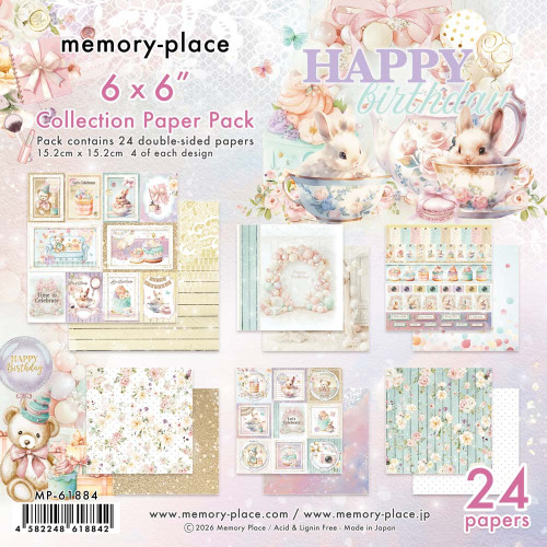 Memory Place Collection Pack 6"X6"-Happy Birthday - 5A003QX2-1HMF8 - 4582248618842