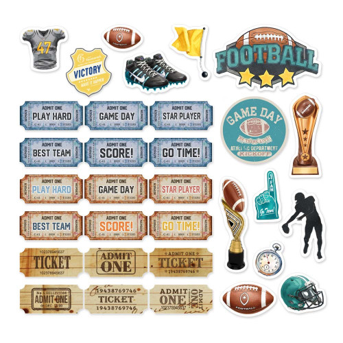 Memory Place Ephemera-Touchdown Football - 5A003QXD-1HMFV