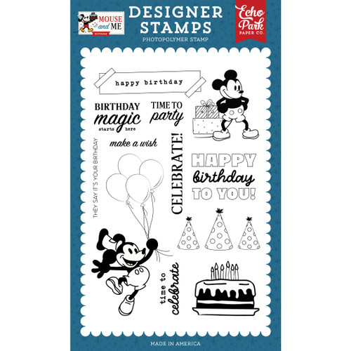 Echo Park Stamp Set-Celebrate Mouse - 5A003QTT-1HM98 - 810208648993