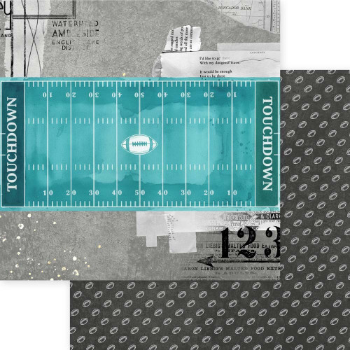 Memory Place Touchdown Football Cardstock 12"X12"-Touchdown - 5A003QX9-1HMG2 - 4582248619023
