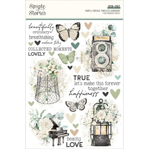 Simple Stories Rub Ons-Vintage Timeless Harmony - 5A003Q93-1HKZT - 810191525356
