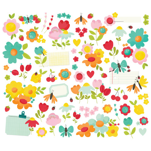 Simple Stories Floral Bits & Pieces Die Cuts-Sweet Summertime - 5A003Q4S-1HKK6