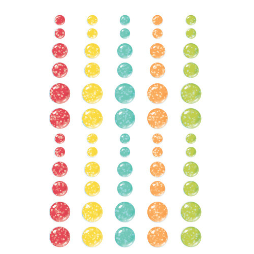 Simple Stories Glitter Enamel Dots-Sweet Summertime - 5A003Q4H-1HKKQ