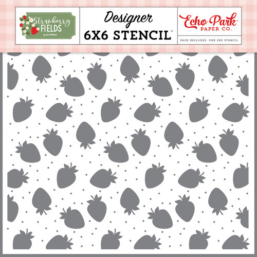 Echo Park Stencil 6"X6"-Strawberry Dream - 5A003QS0-1HM5P - 810208648610