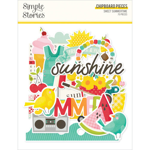 Simple Stories Chipboard Stickers 12"X12"-Sweet Summertime - 5A003Q4D-1HKKM - 810191524632