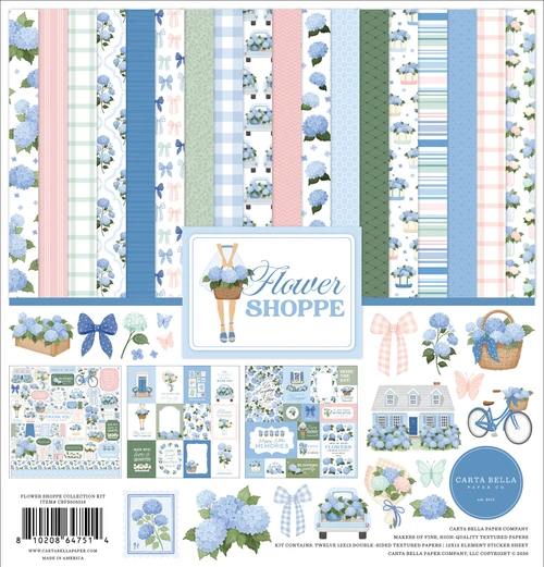 Carta Bella Collection Kit 12"X12"-Flower Shoppe - 5A003QSK-1HM6F - 810208647514