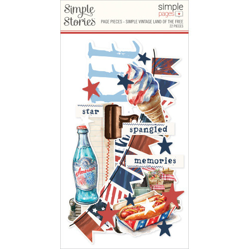 Simple Stories Simple Page Pieces Die Cuts-Simple Vintage Land of The Free - 5A003Q8M-1HKV6 - 810191525783