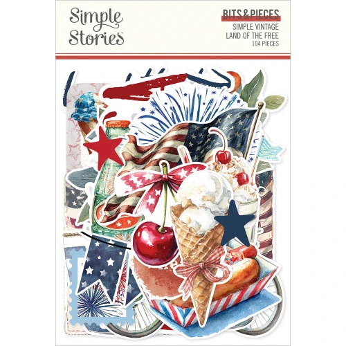 Simple Stories Bits & Pieces Die Cuts-Simple Vintage Land of The Free - 5A003Q8L-1HKV9 - 810191525776