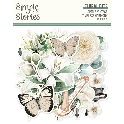 Simple Stories Floral Bits & Pieces Die Cuts-Vintage Timeless Harmony - 5A003Q9H-1HKYY - 810191525349