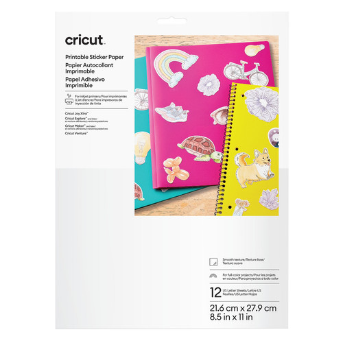 Cricut Printable Sticker Paper 12/PC-White - 5A003M3Y-1HHB8 - 093573333521