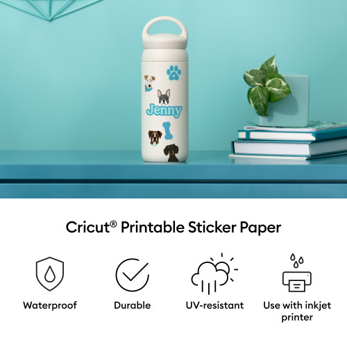 Cricut Printable Sticker Paper 12/PC-White - 5A003M3Y-1HHB8