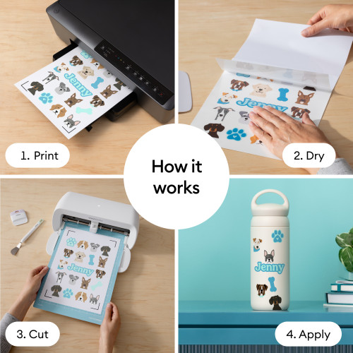 Cricut Printable Sticker Paper 12/PC-White - 5A003M3Y-1HHB8