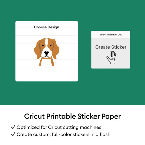 Cricut Printable Sticker Paper 12/PC-White - 5A003M3Y-1HHB8