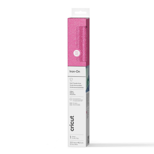 Cricut Glitter Iron-On-Fluorescent Pink - 5A003M4N-1HHBB - 093573746703