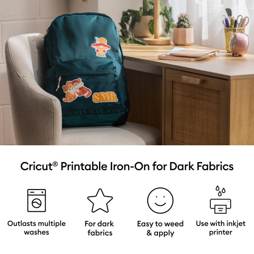 Cricut Printable Iron-On For Dark Fabrics 3/PC-US Letter, Transparent - 5A003M4K-1HHDG Cricut Printable Iron-On For Dark Fabrics 3/PC-US Letter, Transparent - 5A003M4K-1HHDG