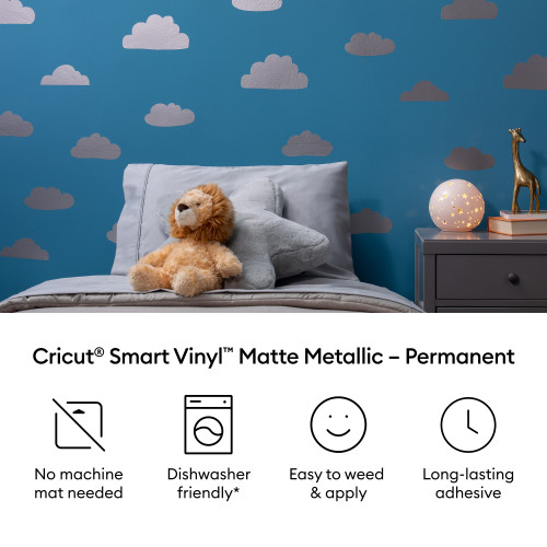 Cricut Smart Vinyl Matless Permanent Vinyl 3FT-Champagne, Matte Metallic Permanent - 5A003M2J-1HHC7