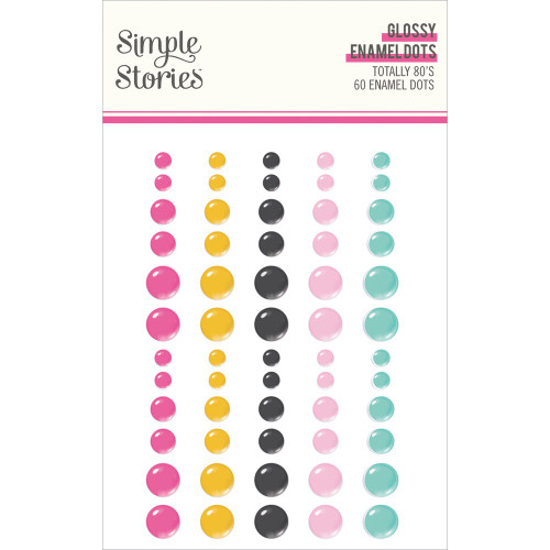 Simple Stories Glossy Enamel Dots-Totally 80's - 5A003Q48-1HKK1 - 810191524434