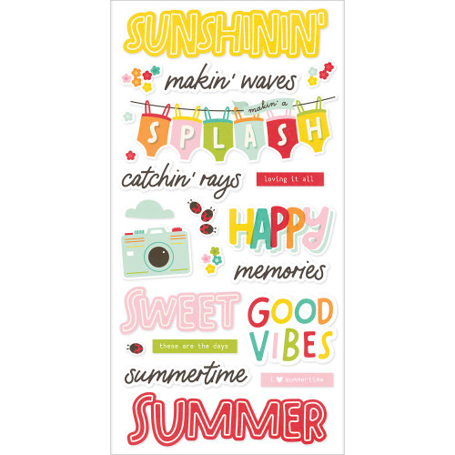 Simple Stories Foam Stickers-Sweet Summertime - 5A003Q4M-1HKK2