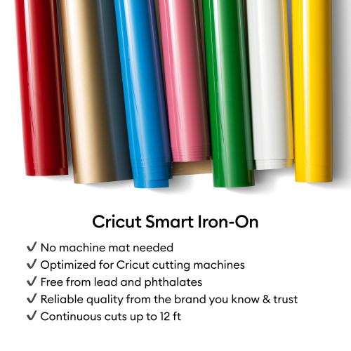 Cricut Smart Iron-On Matless Heat Transfer Vinyl 3FT-Red - 5A003M3G-1HHCV