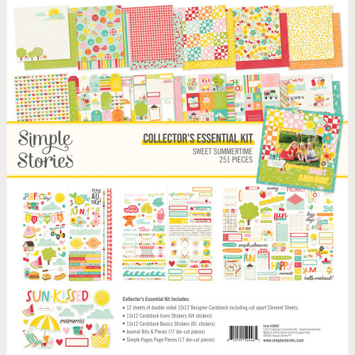 Simple Stories Collector's Essential Kit 12"X12"-Sweet Summertime - 5A003Q4K-1HKK3 - 810191524465
