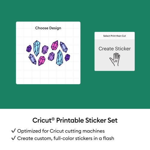 Cricut Printable Waterproof Holographic Sticker Set 5/PC-Transparent Holographic - 5A003M4H-1HHDC