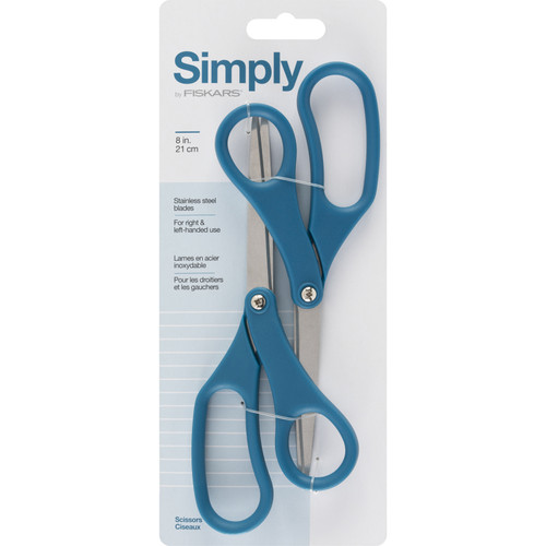 Fiskars Simply Scissors Blue 8" 2/Pkg-Simply Scissors Blue 2/Pkg - 5A003KQ1-1HG5C - 020335076358