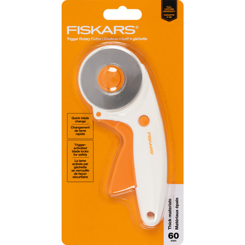 Fiskars 60MM Trigger Rotary Cutter-Trigger Rotary Cutter - 5A003KP8-1HG5Q - 020335070974