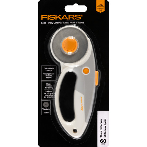 Fiskars 60MM Titanium Loop Rotary Cutter-Loop Rotary Cutter - 5A003KP4-1HG5D - 020335070950