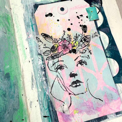 Dina Wakley Media Cling Stamps 6"X9"-Flower Crowns - 5A003Q24-1HKF8