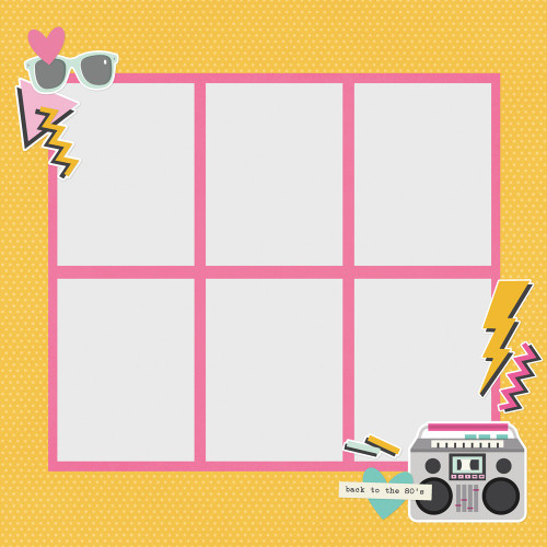 Simple Stories Simple Page Pieces Die Cuts-Totally 80's - 5A003Q43-1HKJY